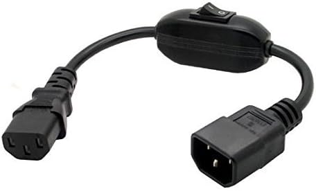PDU UPS Power Cord Cable, IEC 320 C14 to C13 with On/Off Switch 30cm