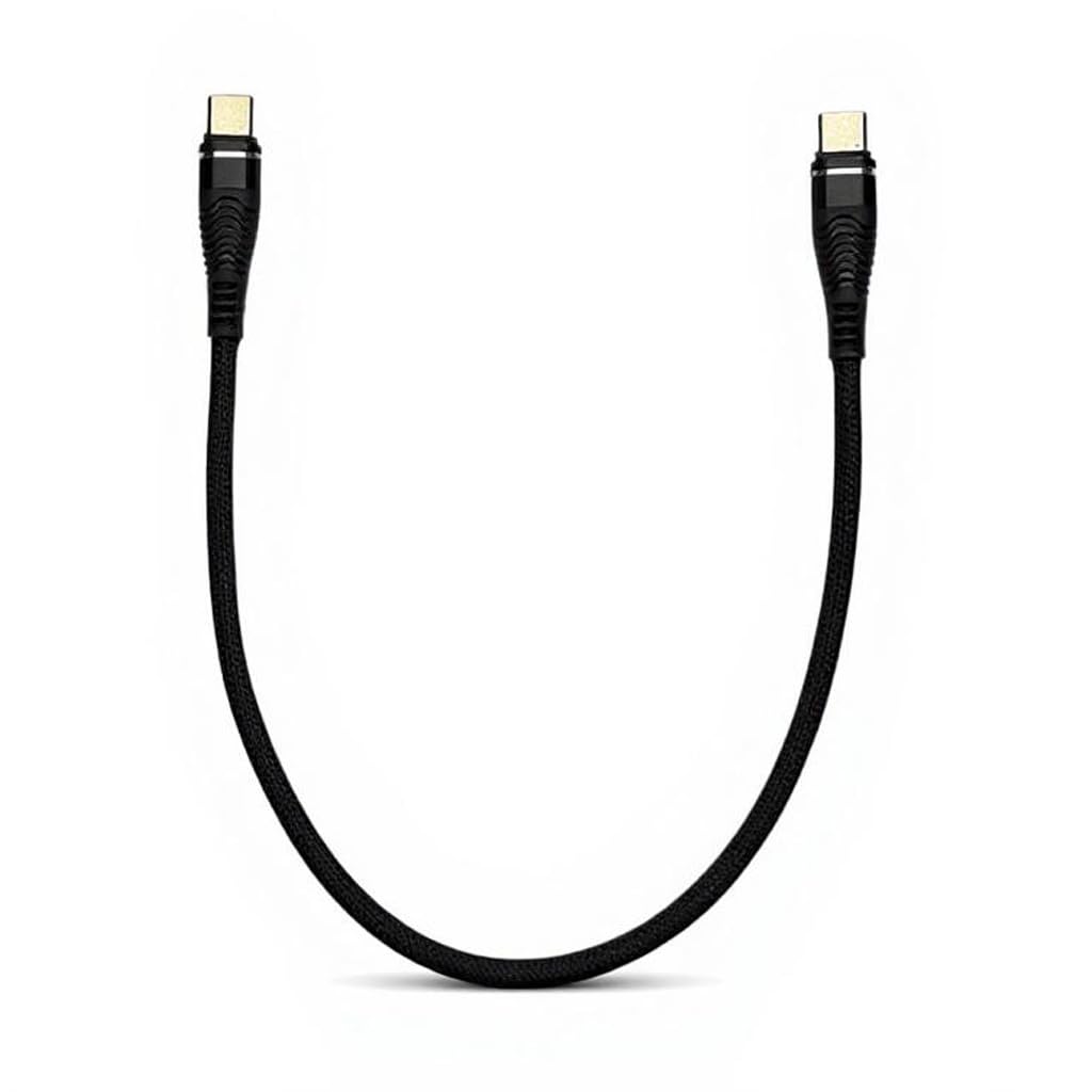 Coverzone Type-C to Type-C Kablo 30 cm – 60W Hızlı Şarj ve 5Gbps Veri Aktarımı | Dayanıklı Örgü Kaplama, Kısa Taşınabilir Tasarım, Telefon, Tablet ve Laptop Uyumlu | ZR876