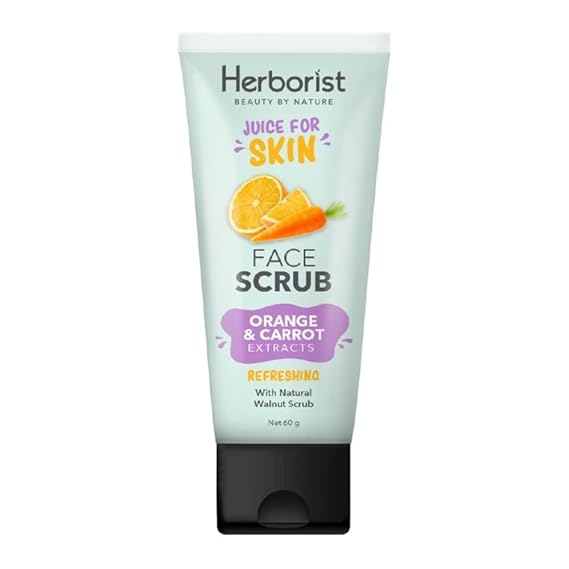 Herborist Juice For Skin series Face Scrub 60g Orange & Carrot (Pack of 1)