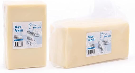 Niyazibey Farm Natural Fresh Cheddar Cheese 2 KG Traditional Real Additive-Free From Our Local Farm's Own Milk