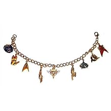 Point Central Collectibles Star Trek Original Series Gold 9 Assorted Themed Charms Charm Bracelet
