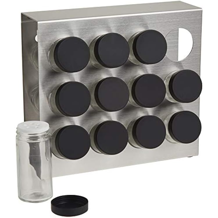 Prodyne M-912 Stainless Steel Spice Rack, 12-Bottle