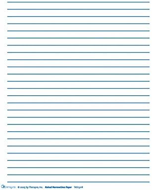 Raised Line Paper NarrowLines Paper (125 Sheets)