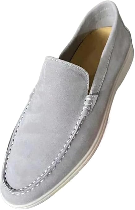 mens loafers suede loafers slip on loafers for men dress shoes summer lightweight breathable loafers flat casual driving walking shoes