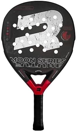 Royal Padel Moon Future Red Padel Racket Carbon & Fiberglass Frame, Soft Touch Core, 3D Matte Surface for Spin & Control Intermediate to Advanced Players