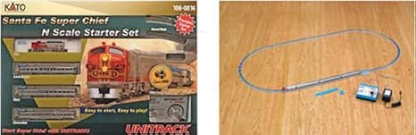 Kato USA Model Train Products N Scale Santa Fe Super Chief Starter Set