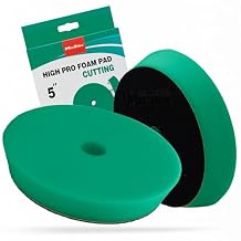Maxshine 5 Universal High Pro Heavy Cutting Foam Pad Compatible with DA & Rotary Polishers Professional Detailing Pad for Aggressive Paint Correction Washable & Reusable Hook & Loop Backing