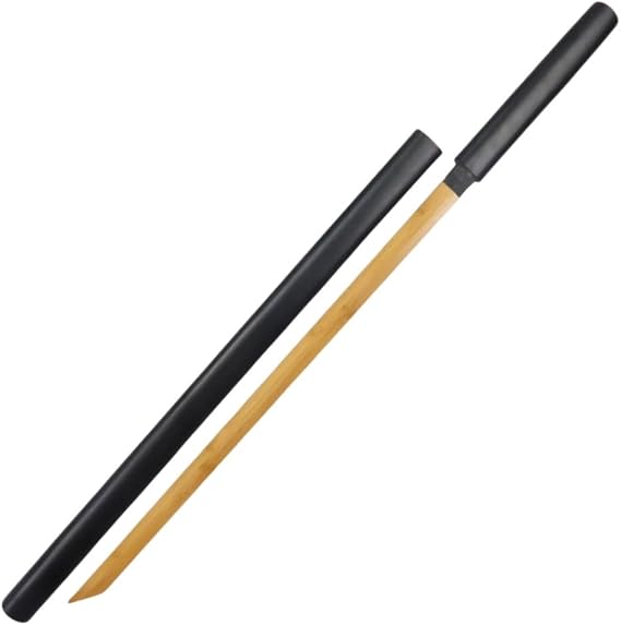 Wooden Sword, Ninja Kendo, Fixed Sword, 39.4 inches 100 cm, Sheath Included, For Practice, For Kendo Practice, Japanese Style, For Adults, Bamboo Sword, Muscle Training, Sports, Armor, Theater
