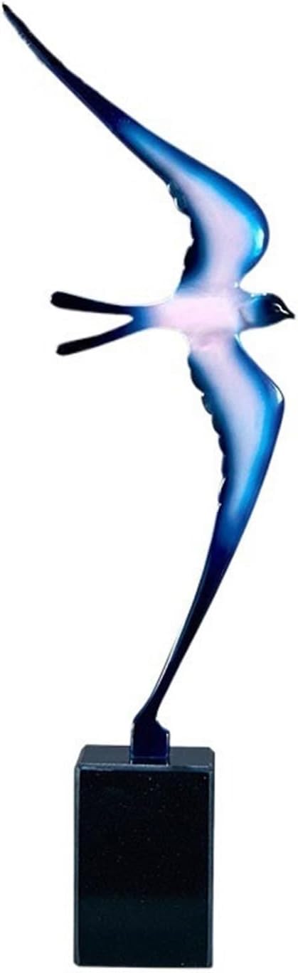 Desktop Ornaments Alloy Swallow Ornament Living Room Home Decor Beautiful Tabletop Ornament Marble Base Desktop Decor (Size : A)