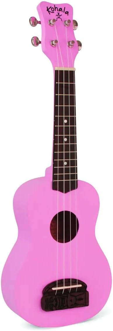 Kohala KTSPI Tiki Soprano Ukulele - Pink