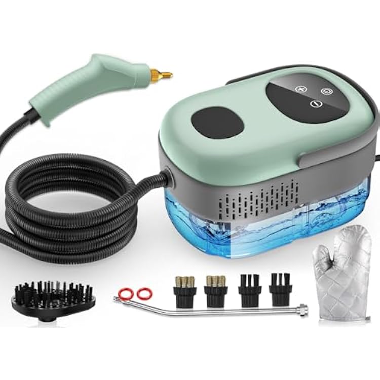 Steam Cleaner, 10s Heat-Up, 6-Level Adjustable, 1.69qt. Tank, 2500W Natural Portable Handheld Steamer for Cleaning with Touch Screen for Home, Car, Tile, Grout, Windows, Bathrooms, Kitchens