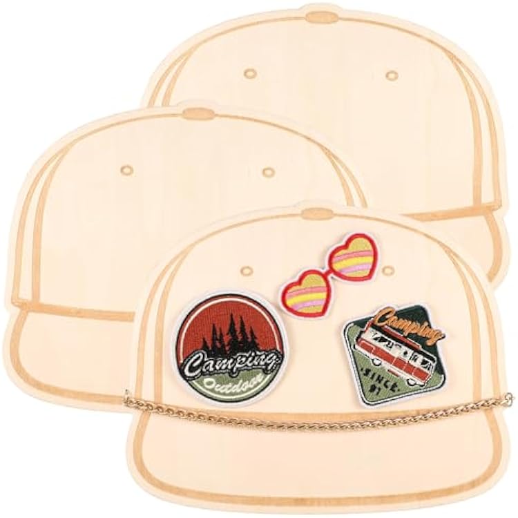 Wonderjune Truck Hat Template Palette Wood Baseball Cap Templates Create Personalized Hat Patches Truck Cap Design Patch Layout for Designing3 Pcs