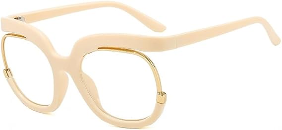 Female Seven Color Glasses For Women Oversized Frame Retro Clear Lens Eyegla