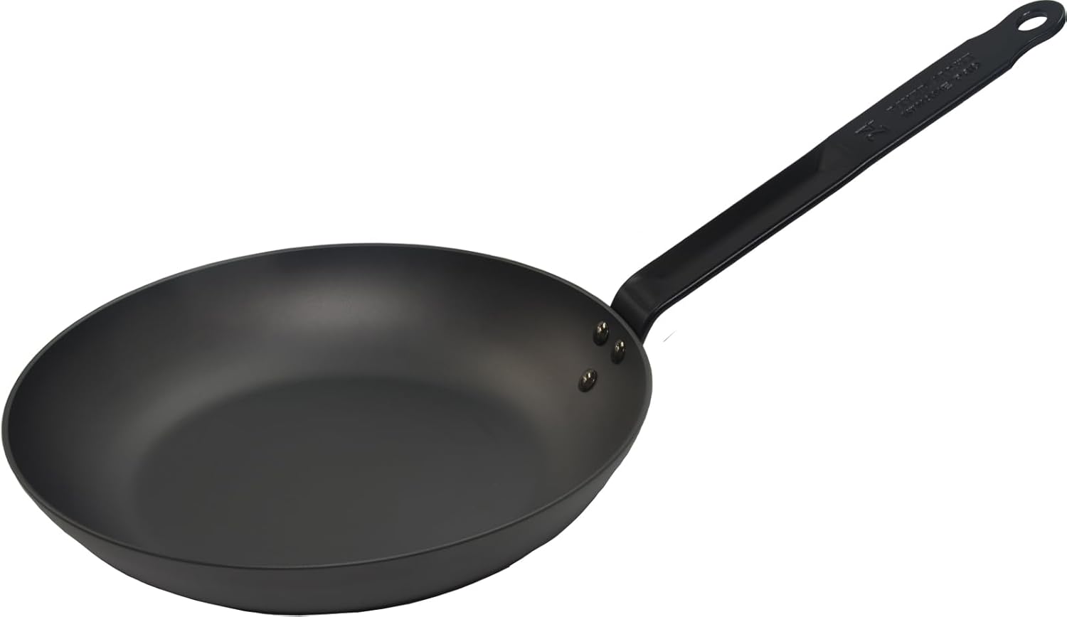 Riverlight Riverlite KPR1224 Ultra PRO Iron Frying Pan, 9.4 inches 24 cm, Iron Nitride, IH Compatible, Rust Resistant, Made in Japan