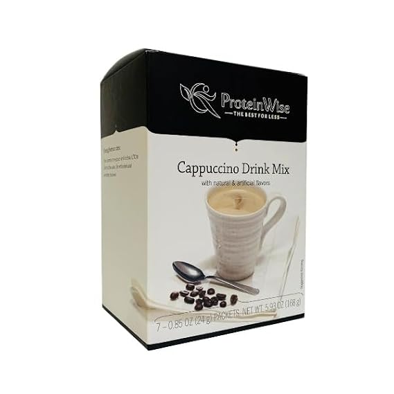 ProteinWise - Decaf Cappuccino Drink Mix - 7/Box