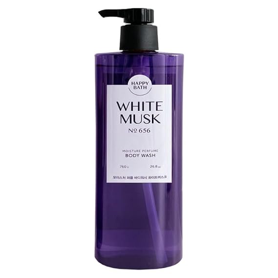 ZEESOON Happy Bath Moisture Performed Shower Body Wash for Women, Men No 656 (760ml 25.69 fl oz.) skin care and skin soft body cleansing foam (White Musk)