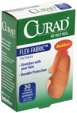 Curad Flex-Fabric, 3/4 Inches X 3 Inches bandages, 30 count