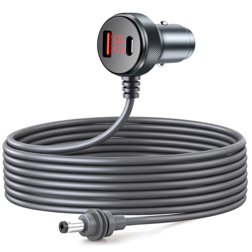 Starlink Mini Cable 3-in-1, Starlink Mini Car Adapter with Digital Display Durable USB C PD 40W and USB A 35W Ports for Trucks and Cars 5M16.5Ft