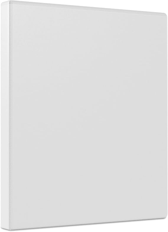 Staples Economy 0.5-Inch Round Ring Binder, White, 100 Sheets, 12-Pk