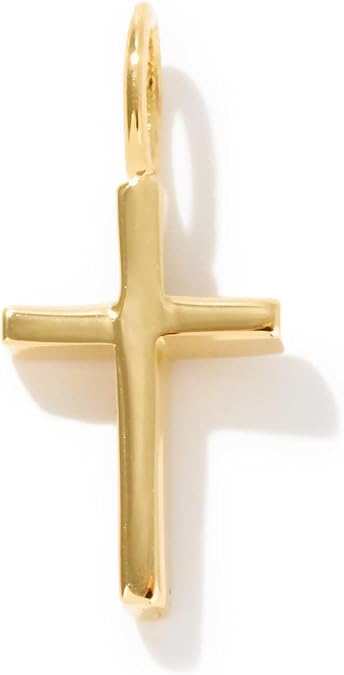 Gelin 14k Solid Gold Cross Charm Pendant for Women