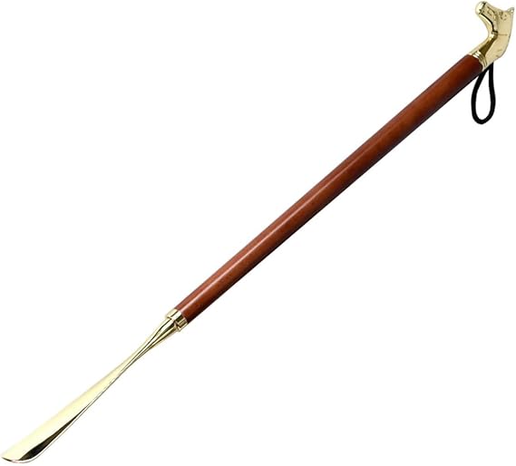 Shoe Horn,Shoe Horn Long Handled, Shoe Lifter Wooden Shoe Horn Helper Shoe Store Tool Long Handle Shoehore for Boots Long Shoe Horn(Brown Horse,46cm)
