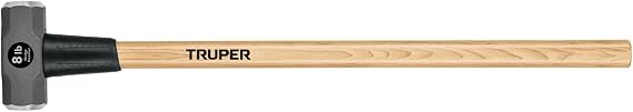 Truper 8 lb Sledge Hammer, 36-Inch American Hickory Wood Handle, Double-Faced Forged Steel Head, Heavy-Duty Demolition and Construction Tool (Model MD-8H / 30918)