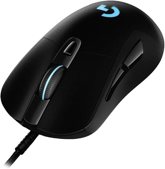 Logitech G403 HERO Wired Gaming Mouse | HERO 25K Sensor, 25,600 DPI, RGB Keys, Adjustable Weights, 6 Prog. Buttons, On-Board Memory, Braided Cable, PC/Mac - Black