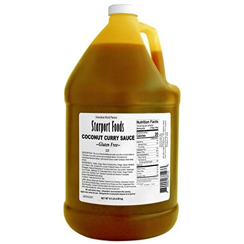 Starport Foods Coconut Curry Sauce - Gluten Free, Vegetarian, 1 gallon, NET WT 9.0 LB 144 OZ