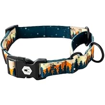 Wolfgang Heavy Duty Martingale Dog Collar with Quick Release Nylon Buckle for Walking & Training, Overland Print, Extra Large