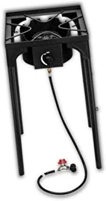 Portable Outdoor Camp Single Stove High Pressure Propane Gas Cooker Cast Iron Patio Cooking Burner