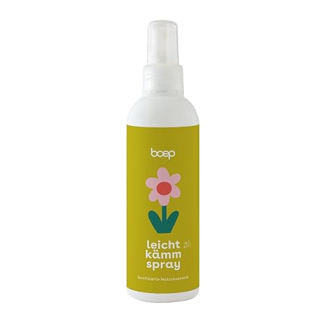 boep Kämmbarkeitsspray für Kinder Naturkosmetik Leichtkämmspray mit zartem Duft Das Anti-Ziep Spray entwirrt zerzauste Haare von Kindern (150ml)