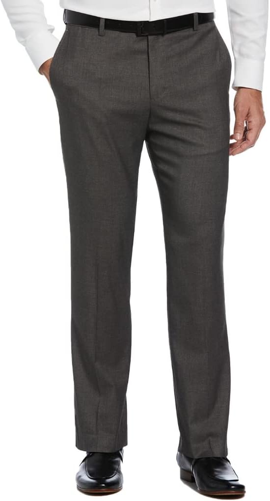 Savane Men's Performance Solid Non-iron Dress Pants With Expandable Waistband, 29"/30"/32" Inseams, Stretch Gabardine Fabric