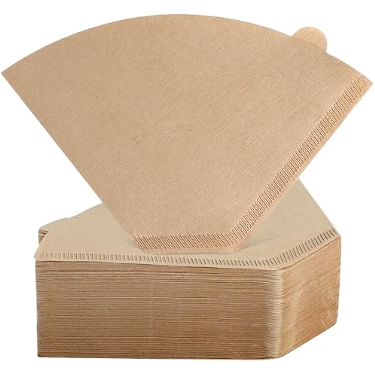 200Pcs Cone Coffee Filters #4, Clinuse Unbleached Size 04 Coffee Filters 8-12 Cup, Disposable Natural Paper Filters, No.4 Cone Filters Compatible with Ninja, Cuisinart, Pour Over and Drip Coffee Maker