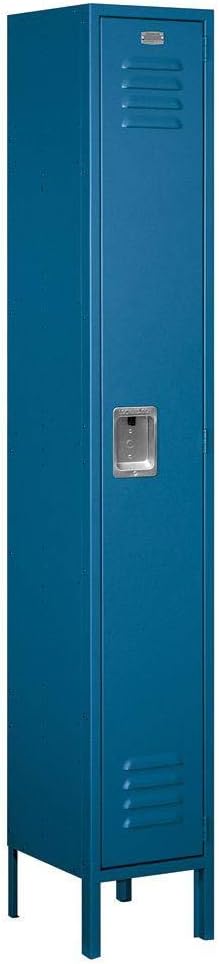 Salsbury Industries 61162BL-U Single Tier 12-Inch Wide 6-Feet High 12-Inch Deep Unassembled Standard Metal Locker, Blue