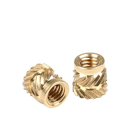 in-saiL 100pcs/lot M3x5.0mm, OD4.6mm Heat Staking Threaded Inserts Quik-Tek for Plastic Brass C3604