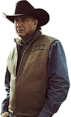 Zulin Men's Yellow-Stone Brown Wool Vest I John Dutton Brown Jacket I Kevin Costner Bown Vest Jacket