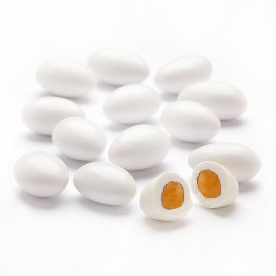 White Jordan Almonds - Half Pound (8 Ounces) - Gourmet Candy by CandyKorner