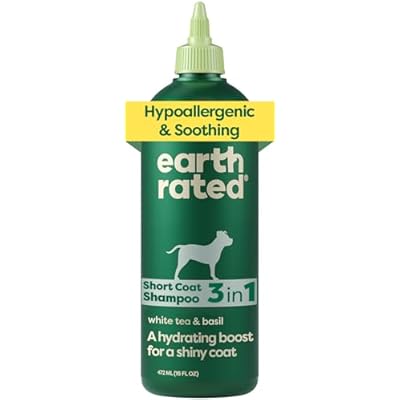 Earth Rated Hypoallergenic 3-in-1 Soothing Dog Shampoo & Conditioner for Dogs & Puppies, Deodorizing, 98.5% Natural Origin Ingredients, 16 oz