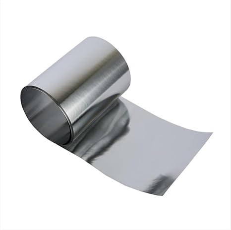 Zinc Foil High Purity Pure Zinc Zn Sheet Plate Metal Foil Plate Sheet Zinc Strips for Roof Moss (0.01mmX100mmx1000mm a Roll)