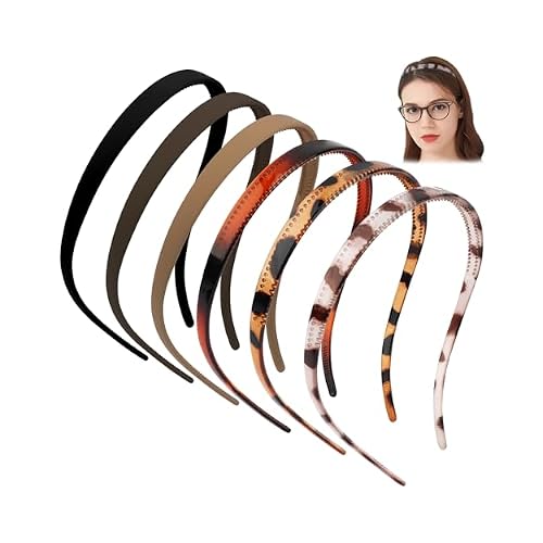 TOBATOBA Headbands for Women Glasses Wearers No Pressure Headache Comfortable Square Sunglasses Headband Plastic Head Bands for Womens Hair Non Slip with Teeth Hair Accessories for Women Girls