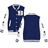 ACEFAST INC Men's Varsity Baseball Jacket Letterman Bomber Jacket Fashion Casual Streetwear Letter Print Jacket