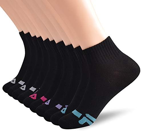 FILA womens Ankle Quarter Socks(10 Pack)