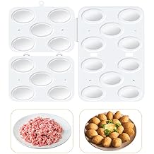 Meatball Mold Kibbeh Press Maker Mold 7.5cm, 5 Grids Meatball Tool, Kitchen Cooking Tools for Making Fried Kibbeh