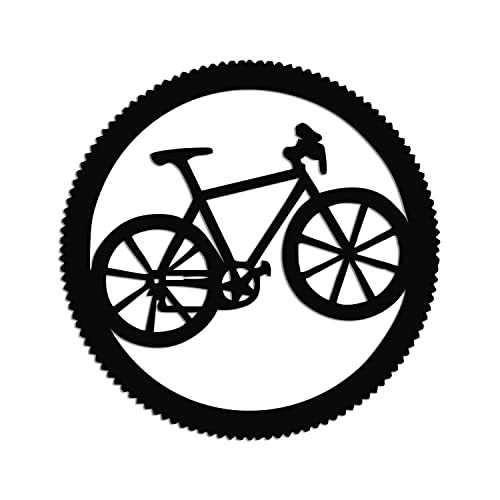 DEKADRON Metal Bike Wall Art, Cyclist Gift, Biker Art, Bicycle Wall Art, Metal Wall Decor, Home Decoration, Bedroom Living Room Decor, Housewarming Gift 18 W x 18 H