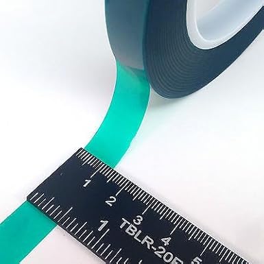 High Temp Masking Supply 1/2" x 72 Yards 400oF Green Polyester PET Tape