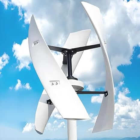 Wind Turbine Generator Kit Charge Controller Vertical Turbines Generator Energy Electricity Equipment，12V 24V 48V Vertical Wind Turbine Kit 3-Blade 10000W/12000W Generator with MPPT Control