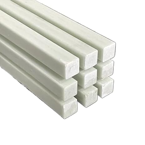 10pcs White Glass Fiber Square Rod Length 500mm Fiberglass Square Bar 5X5 6X6 8X8 10X10 4X5 4X7 4X10 5X10 2.5X7MM(4X7X500MM)