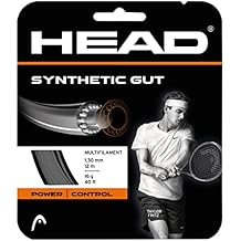 HEAD Synthetic Gut Tennis String Full Set, 16 Gauge, Black, 40 Foot Length