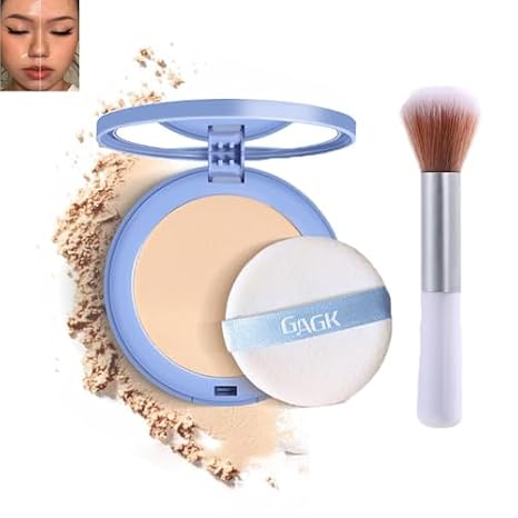 Currentlye Polvo Compacto,Polvo Compacto De Maquillaje Polvo Compacto Perfection Mate A Prueba De Agua,Polvo Compacto Perfection Mate Wet And Dry Powder Lasting Waterproof (#01)