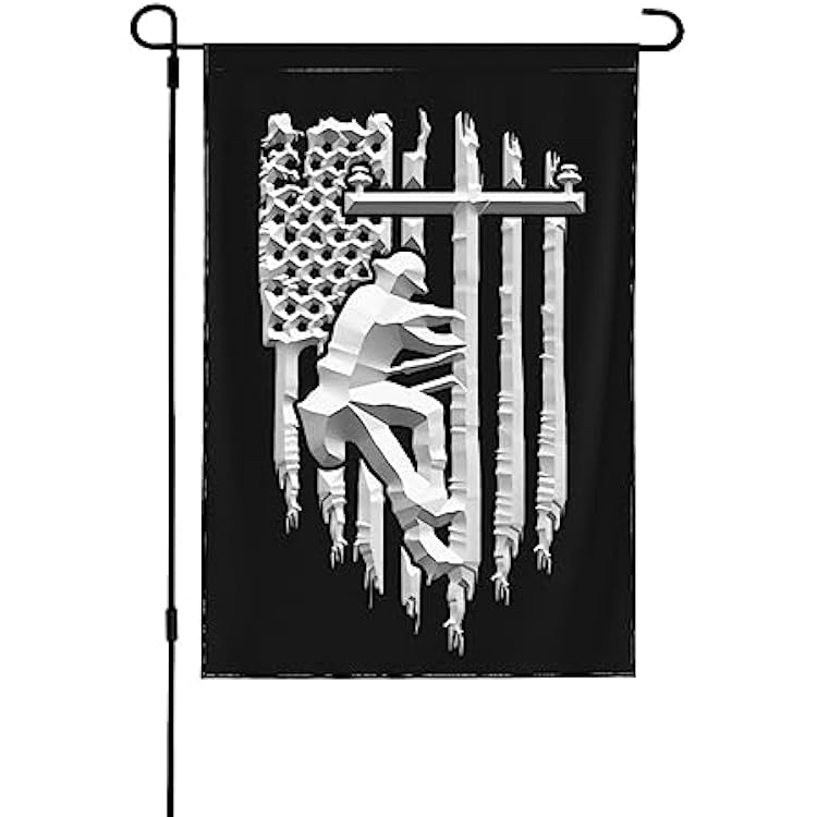American Flag Lineman Garden Flag Double Sided Vertical Yard Flag 28X40